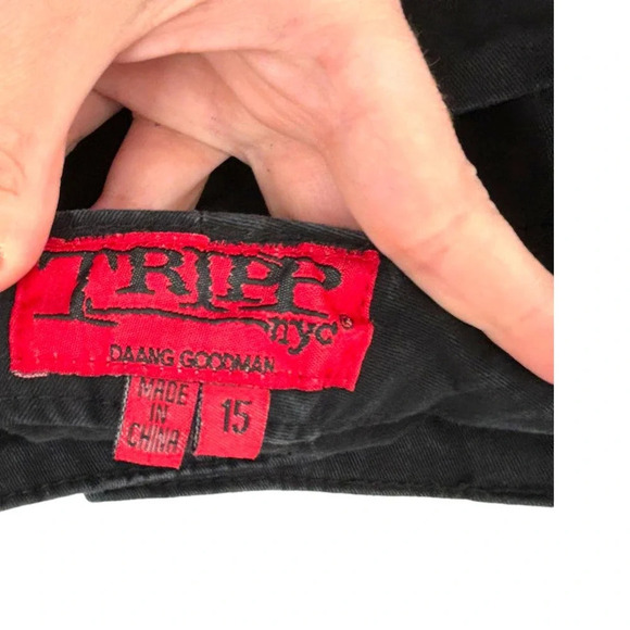 Tripp NYC Fishnet Jeans‎ Distressed Black Ripped Size 15 - Picture 10 of 13